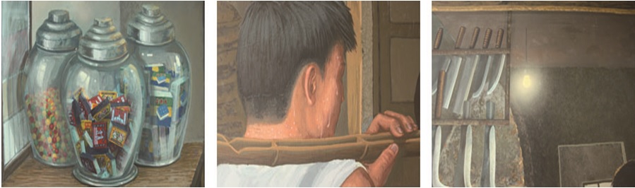 加強光影來源，強調主燈來源、反射光和外來光。