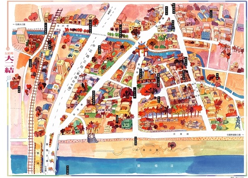 大二結社區地圖(蘭陽博物館提供)