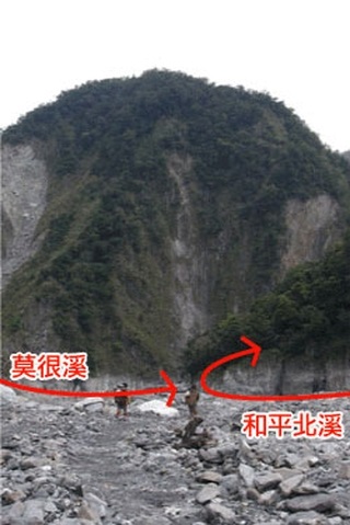 莫很溪與和平北溪匯合口，稱之為habun s’lus