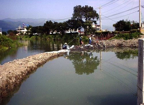 閘門北側B區發掘的築堤擋水工事