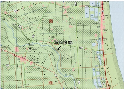 圖2壯圍壯六地區地形圖(資料來源：宜蘭縣地圖集)