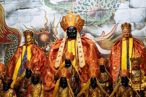 蘇澳寶山寺清水祖師。筆者攝於2019年7月16日。蘇澳寶山寺為蘇澳街市歷史悠久的兩大主廟之一，主祀清水祖師，廟址所在被稱為阿里史。