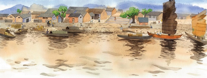 早期頭城是宜蘭對外的河港，中元時節運貨的帆船並不航行， 巨大的孤柱便是取自帆船上長長的桅杆。(註一)