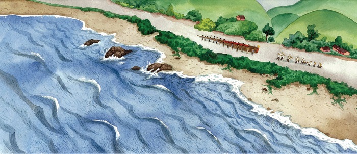 運孤箋：頭城的山邊、海濱的小小村落，在孤箋綁滿了供品後，村民齊心齊力在樂聲的帶領下，將居民一同製作的孤箋送往搶孤會場。七月最後一天早上在頭城的山邊、海邊都可以看到如此壯觀、悠美的景致，這也是搶孤節慶中最有魅力的所在。