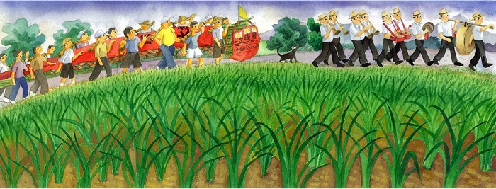 運孤箋的隊伍人龍浩浩蕩蕩