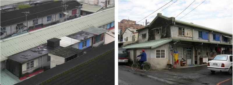 左圖：第二種形式後側之增建 / 右圖：第二種形式，後側增建水平二層。