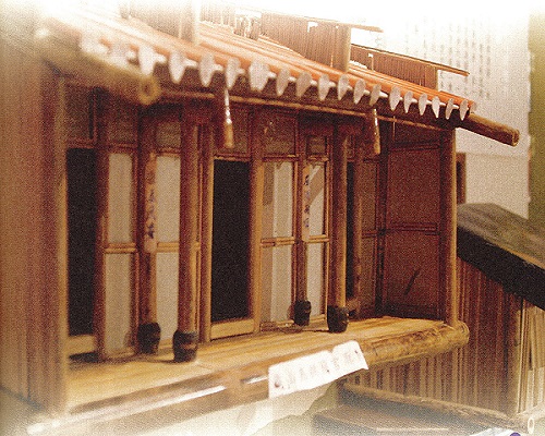 龜山島漁村文化館內展示的房屋模型