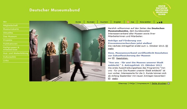 德國博物館協會官網首頁