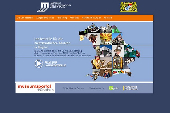 圖2：巴伐利亞邦非邦立博物館辦公室官網首頁