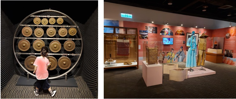 左圖：林午銅鑼16音階編鑼體驗 / 右圖：宜蘭勁巧的藝文場館，致力於文化傳承，也為地方記憶留下紀錄。