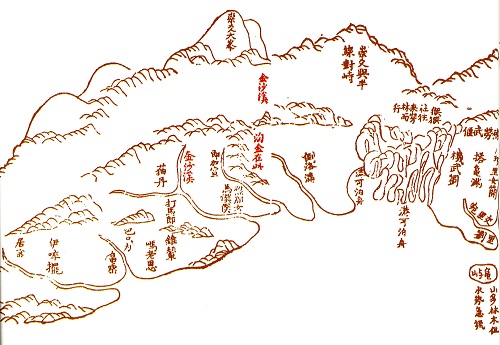 1730年(雍正8年)《雍正聞見錄》中的「台灣後山圖」出現了所謂的「金沙溪」。17世紀，荷蘭人占領台灣，便一直在尋找台灣東部金子的產地。