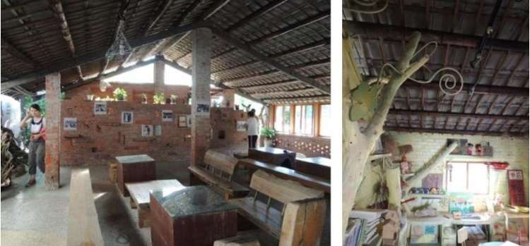 圖9：土溝農村美術館，空間中的裝置藝術(陳冠帆攝) / 圖10：土溝農村美術館，村長的家中的裝置藝術(陳冠帆攝)