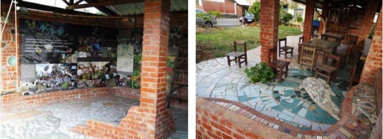 圖11：土溝農村美術館村落中記錄村民活動的角落 / 圖12：土溝農村美術館，空間的整理與裝置藝術