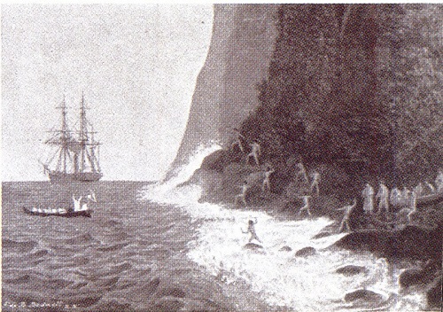 陡峭險峻的山緊鄰著海岸，幾乎找不到立足之地。台灣東海岸氣勢迫人的景觀，讓19世紀中葉航行在其間的外國船隻留下深刻的印象。