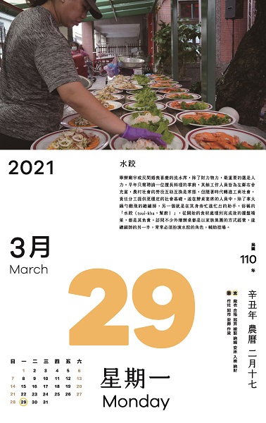 水跤一詞來自台灣中南部，意思是指廚師旁邊的幫廚，負責從洗料、備料到洗碗等工作。