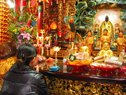 慈安寺內的黑面觀音