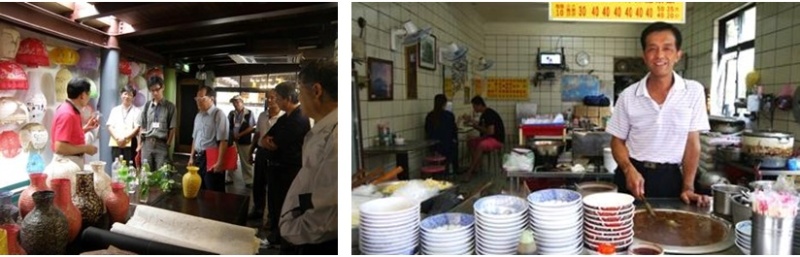 左圖：體驗式的工藝行程  / 右圖：口齒難忘的在地小吃