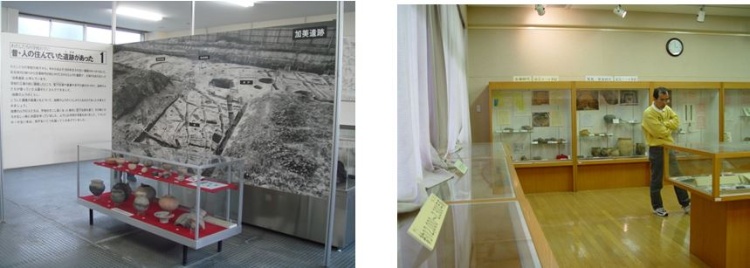 圖1：加美東小學文物展示間 / 圖2：我孫子南中學文物展示間