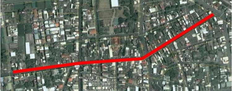 西螺老街區航照圖