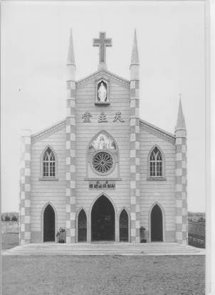 民國47年落成的北成聖母升天堂（北成聖母升天堂提供）