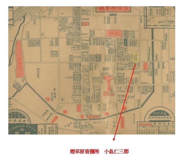 約1933（昭和8）年宜蘭街案內圖 (圖片來源：宜蘭縣史館)