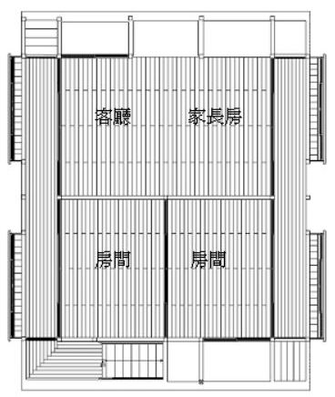 林兆麟居住時期二樓之空間使用情形