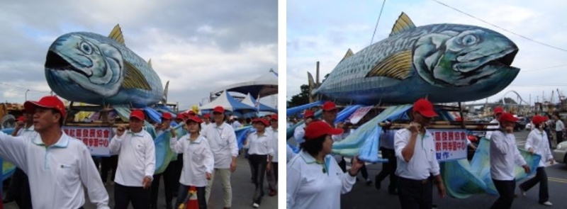 六公尺長的大鯖魚燈籠