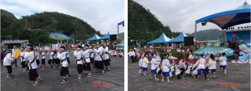 左：旗魚陣 / 右：鯖魚舞