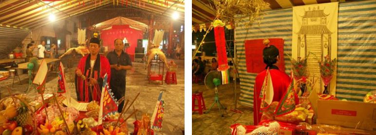 將先賢香位請出，並準備供品一同祭祀