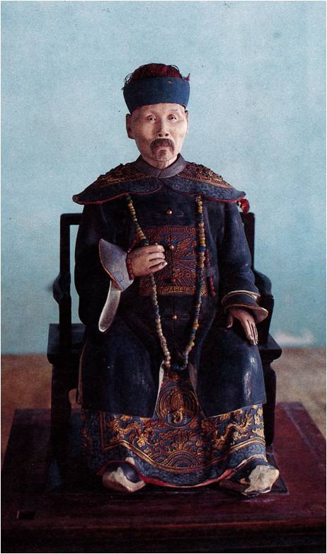 開蘭舉人黃纘緒泥塑像，約莫清光緒十五年(1889)。