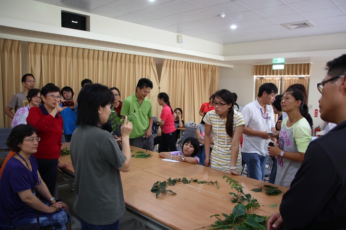 植物組以實物展示將所認識的植物及所學的辨識技巧分享給所有學員