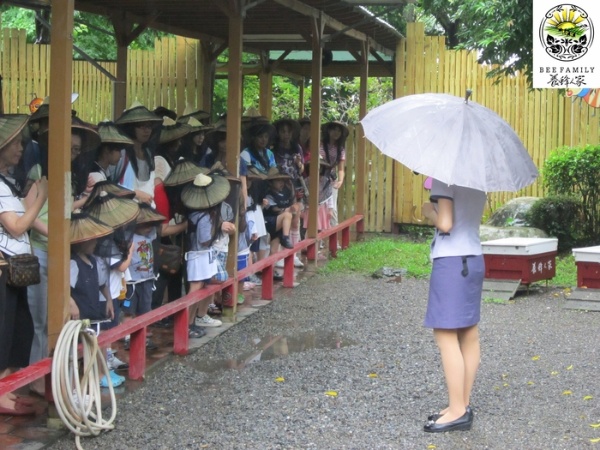 歡迎大家來蜂采館一起與蜜蜂同樂，由導覽員陪同全程導覽解說，並透過實際操作，讓您近距離觀察蜜蜂、貼近蜜蜂，了解蜜蜂生態