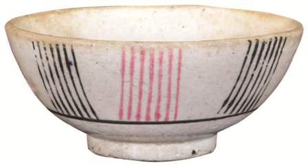 紅綠釉條紋碗  莊建緒　提供