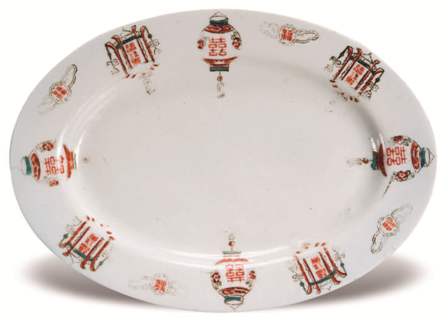 彩釉印花宮燈盤 1960~1965台灣  張俊榮　提供