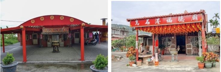 左：蕃薯寮福德廟。(張恆瑞 攝) / 右：港口(烏石港)福德廟。(張恆瑞 攝)