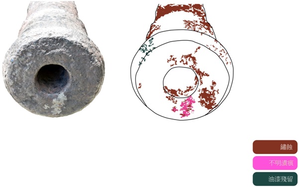 北古砲管之損壞圖(砲口)