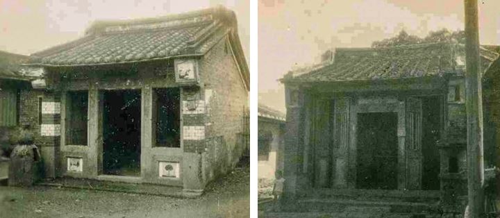 左：南門福德廟舊照1954( 宜蘭縣史館提供) / 右：北門福德祠舊照1954( 宜蘭縣史館提供)
