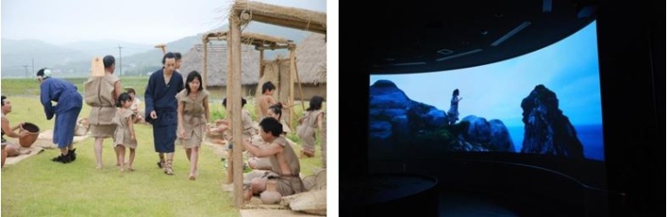 圖8：募集市民協助拍攝影片(左) / 圖9：影片於館內播映(右)