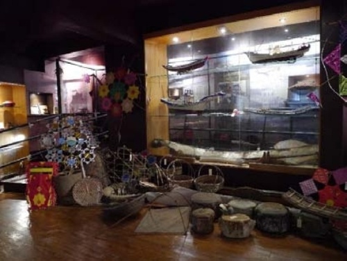 龜山島漁村文化館內許多漁業相關用具展示 / 2019年攝
