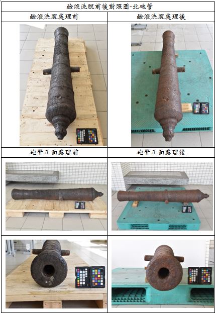 鹼液洗脫前後對照圖-北砲管