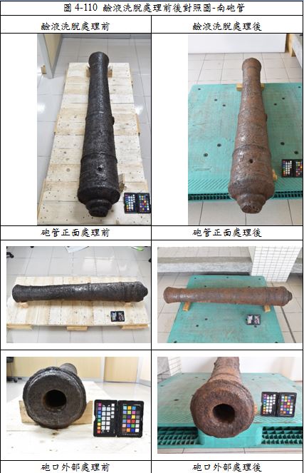 鹼液洗脫處理前後對照圖-南砲管