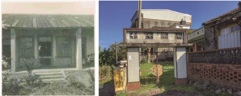 左：盧纘祥家菜堂(宜蘭縣史館提供) / 右：蓮光寺舊址 。( 張恆瑞攝)