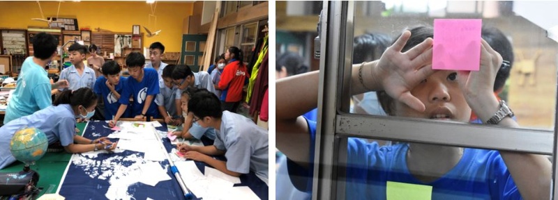 圖十：建築形式與地理環境的關係(左) / 圖十一：回饋分享(右)