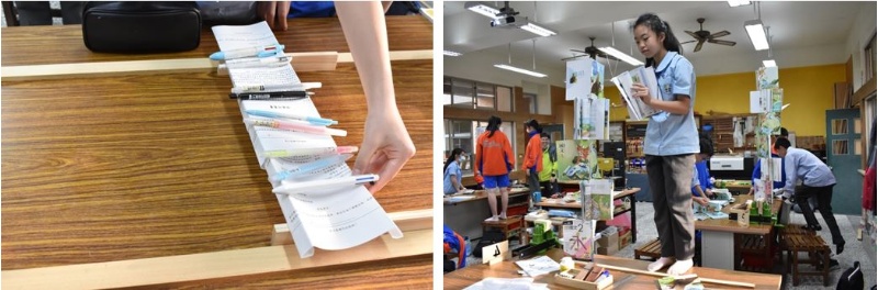 圖卅六：結構活動-「塌」(左) / 圖卅七：結構活動-「倒」(右)