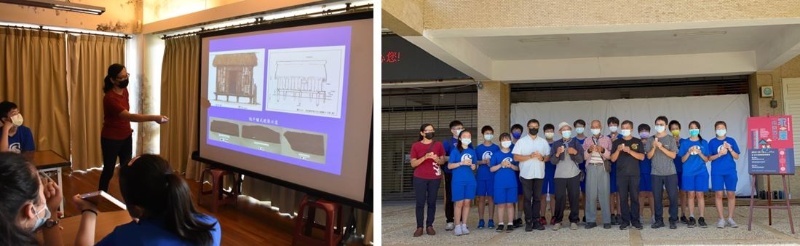 圖卅八：家屋製作-認識噶瑪蘭文化(左) / 圖卅九：家屋製作-開工儀式(右)