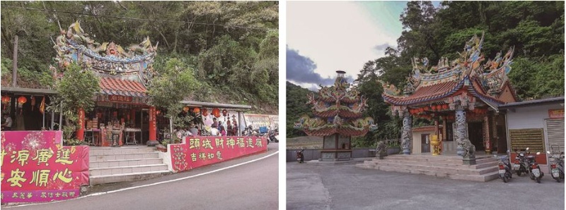 左：財神福德廟(第二土地公)。(張恆瑞攝) / 右：吉祥福德廟(第一土地公)。(張恆瑞攝)