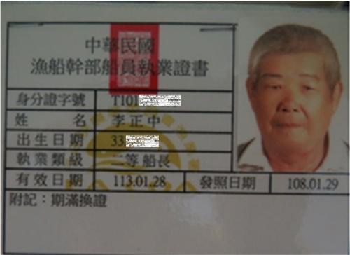 二等船長執業證書