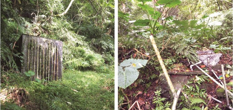 左：東線水源頭。（陳財發提供） / 右：西線水源頭。（陳財發提供）