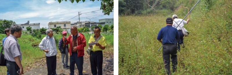 左:田野訪查情形1。(張恆瑞 攝)  / 右:田野訪查情形2。(張恆瑞 攝)