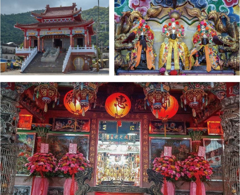 左:董慶寺。(張恆瑞 攝) / 右:董慶寺主神。(張恆瑞 攝) / 下:威惠廟是頭城唯二主祀開漳聖王的廟宇。(張恆瑞 攝)